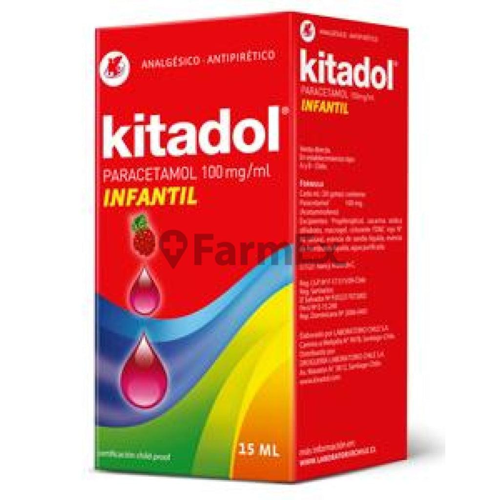 Kitadol Pediatrico 100mg/ml Gotas x 15 ml. LABORATORIO CHILE